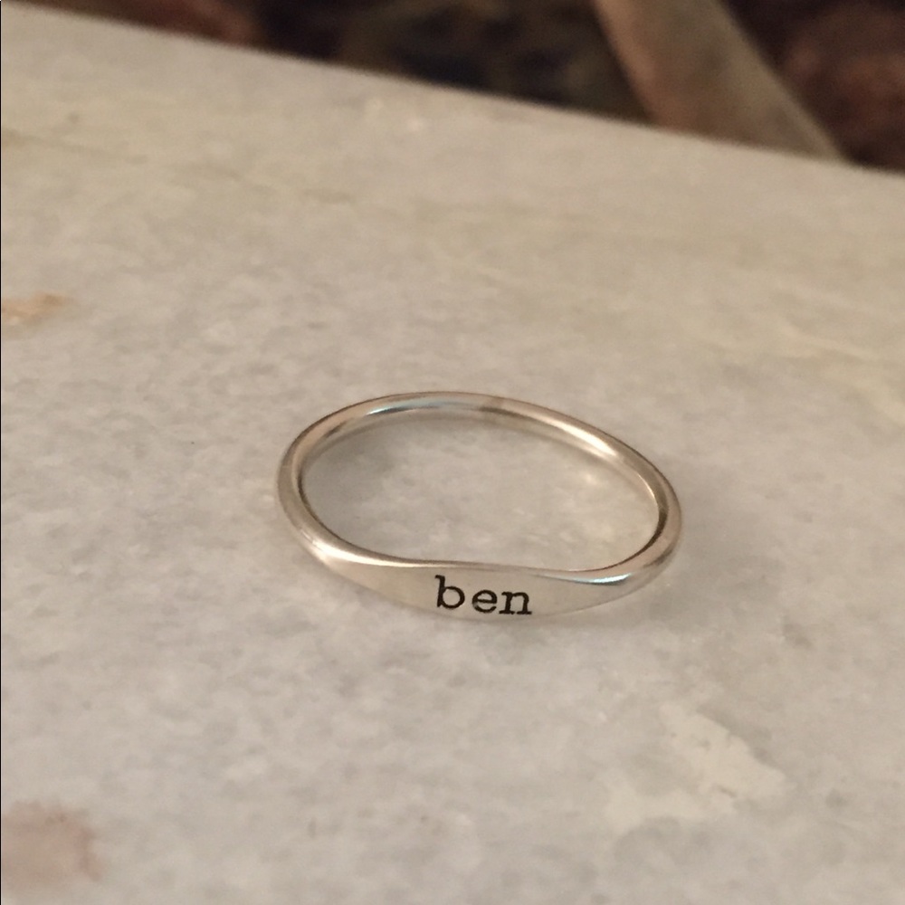 Sterling silver stacking ring “Ben”